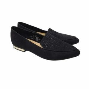 Seychelles Anthropologie Black Laser Cut Guppie Flats Loafers 6.5M